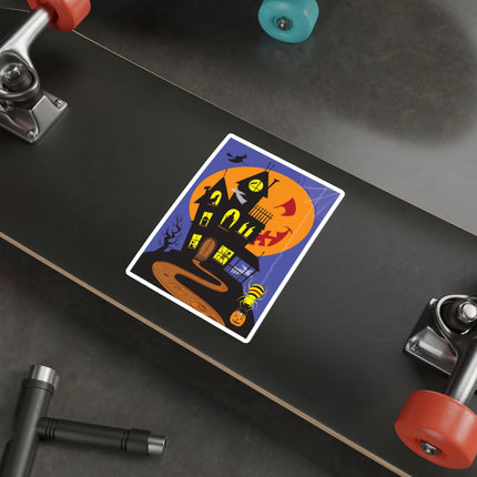 Halloween Night at the Haunted House Die-Cut Stickers (5 Sizes)