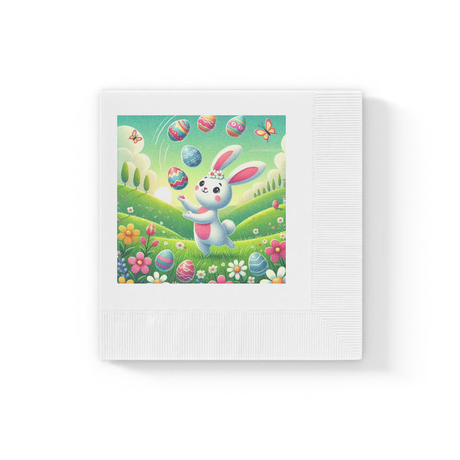 Easter Bunny’s White Coined Napkins