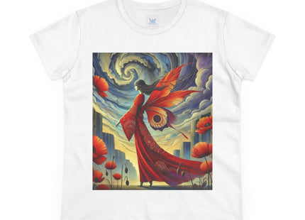 The Poppy Fairy in the Wind Cotton Tee
