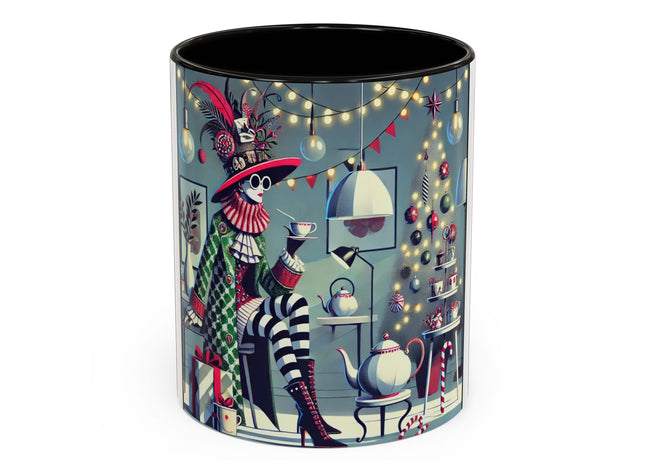 Whimsical Christmas Tea Party Colorful Mugs (11oz, 15oz)