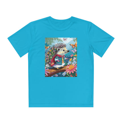 Cute Hedgehog Youth Competitor Tee – Garden Adventure & Whimsical Charm