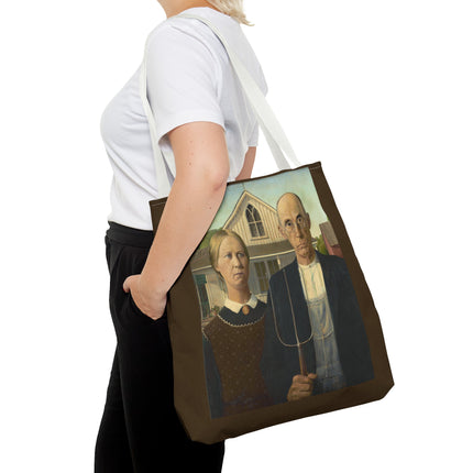 American Gothic by Grant Wood Tote Bag (AOP)