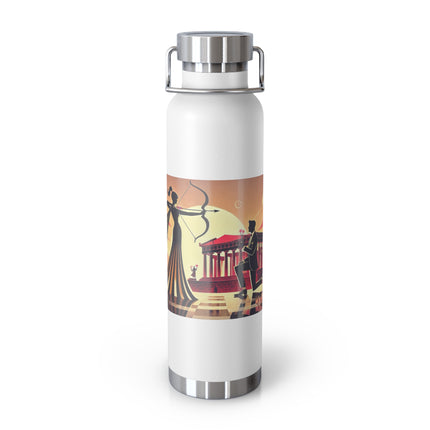 Art Deco Valentine's Romance Copper Vacuum Insulated Bottle, 22oz