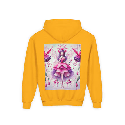 Fuchsia Fairy Youth Hooded Sweatshirt – Radiant Color & Enchanted Imagination