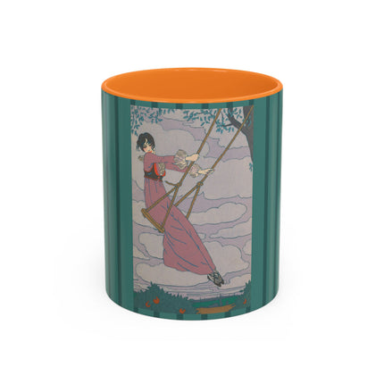 La balançoire by Georges Lepape Colorful Mugs (11oz, 15oz)
