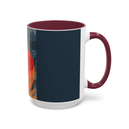 Flame of the Tempest Colorful Mugs – Fiery Storm & Dramatic Elegance