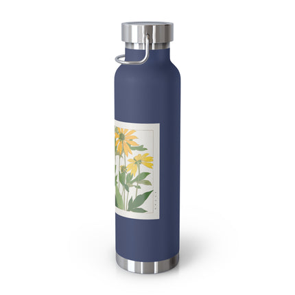 Clerodendrum & Rudbeckia by Tanigami Kônan Copper Vacuum Insulated Bottle, 22oz