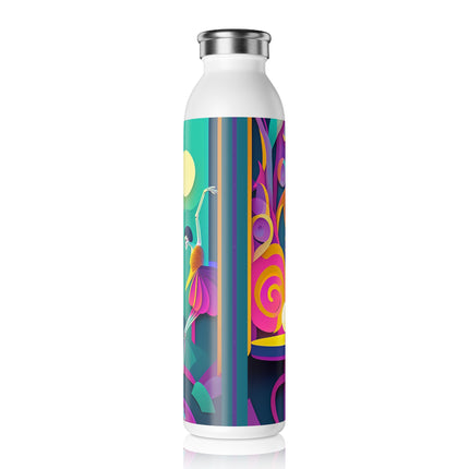 Dance of the Skeleton Ballerinas Slim Water Bottle