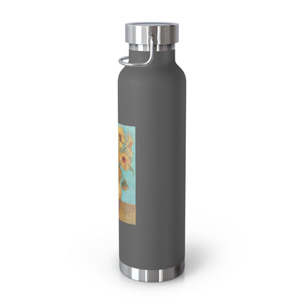 Vase with Twelve Sunflowers by Vincent Van Gogh Copper Vacuum Insulated Bottle, 22oz