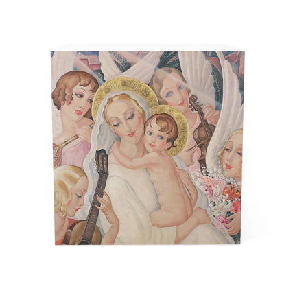 Madonna with Child Surrounded by Musical Angels by Gerda Wegener Note Cube