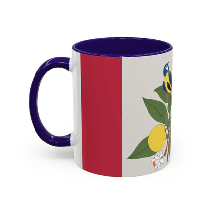Blue Tit & Butterfly Colorful Mugs – Spring Harmony & Delicate Beauty