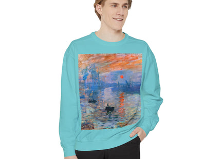Sunrise by Claude Monet Unisex Garment-Dyed Sweatshirt
