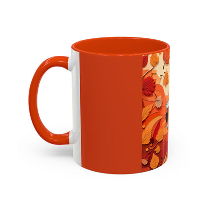 Siamese Cat at an Autumn Harvest Fair Colorful Mugs (11oz, 15oz)