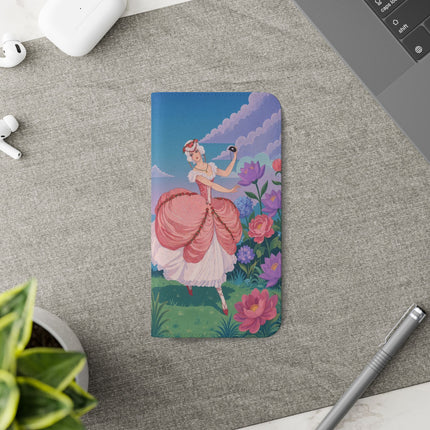 🌸🩰 The Garden Dancer Flip Case – Art Deco Floral Whimsy
