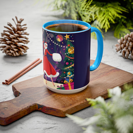 🎄❄️ The Christmas Snowball Dance Colorful Mug – Whimsical Holiday Fashion Fantasy
