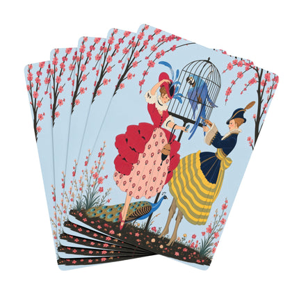 🦚🌸 The Ladies Of The Peacock Garden Playing Cards – Art Deco Floral Elegance