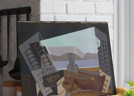 Open Window by Juan Gris Glass Cutting Board