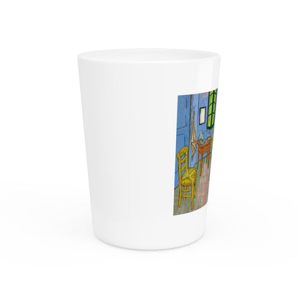 The Bedroom by Vincent Van Gogh Ceramic Shot Glass