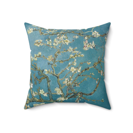 Almond Blossom by Vincent van Gogh Spun Polyester Square Pillow