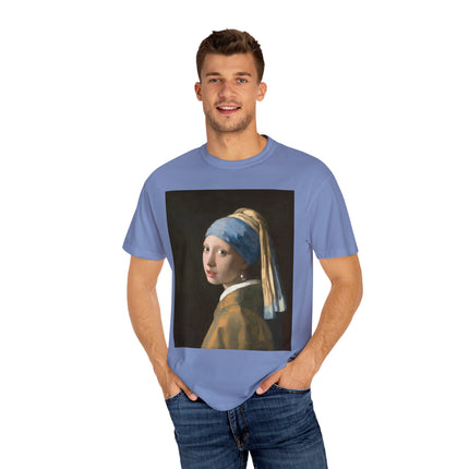 Girl with a Pearl Earring by Johannes Vermeer Unisex Garment-Dyed T-shirt