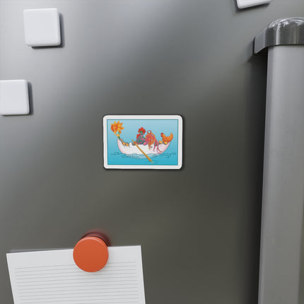A Rooster's Seafaring Adventure Die-Cut Magnets (5 Sizes)