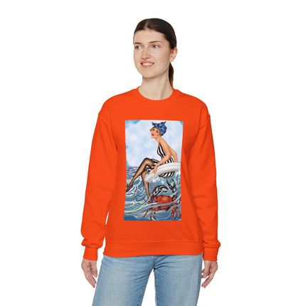 Playful Waves and Fashion Follies Heavy Blend™ Crewneck Sweatshirt