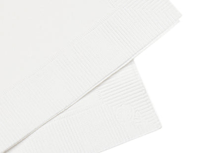 Snowman in Falling Snow White Coined Napkins