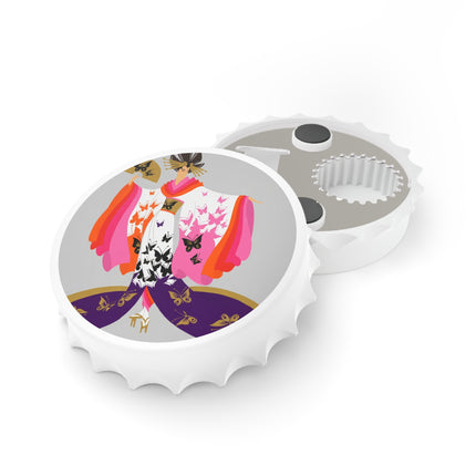 Butterfly Kimono Bottle Opener – Elegant Japanese Fantasy & Whimsical Grace