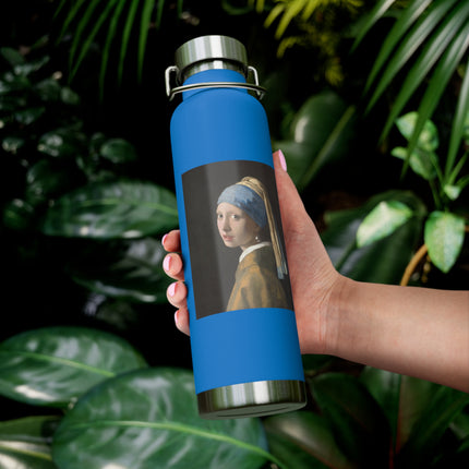 Girl with a Pearl Earring by Johannes Vermeer Copper Vacuum Insulated Bottle, 22oz