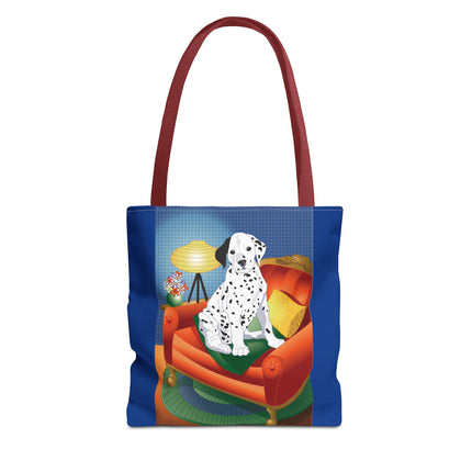 A Dalmatian's Cozy Corner Tote Bag (AOP)