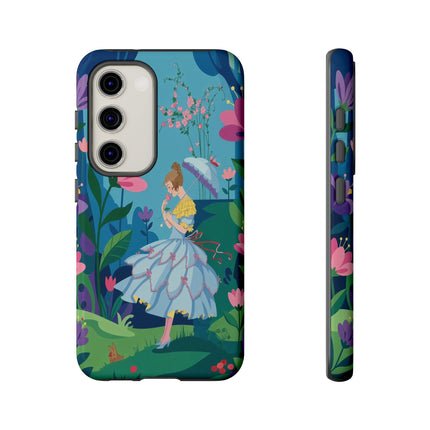 🌸☂️ A Stroll Through The Enchanted Forest Phone Case – Art Deco Floral Fantasy