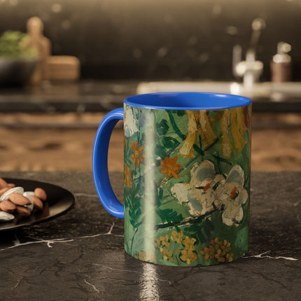 Flowers by August Babberger Colorful Mugs (11oz, 15oz)