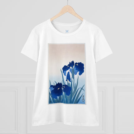 Irises by Ohara Koson Women's Midweight Cotton Tee