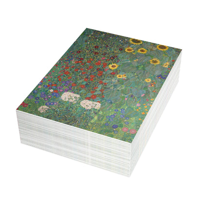 Farm Garden with Sunflowers by Gustav Klimt Postcard Bundles (envelopes included) - Bundles of 10, 30, 50 Pieces