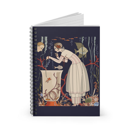 L'Etourdissant Petit Poisson (The Dazzling Little Fish) by George Barbier Spiral Notebook - Ruled Line