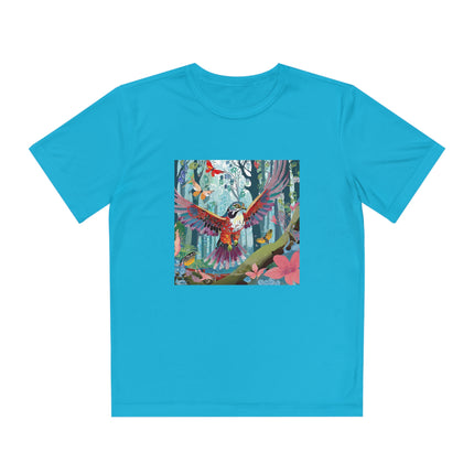 A Colorful Raptor Youth Competitor Tee