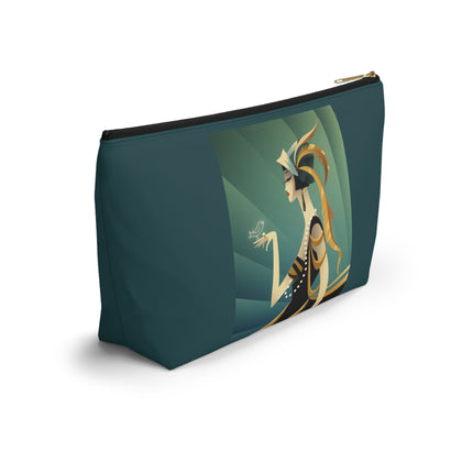 Art Deco Flapper with Bird Cosmetic Bag – Elegant Glamour & Timeless Style