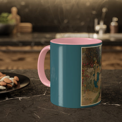 Preziosa in the Garden by Warwick Goble Colorful Mugs, 11oz