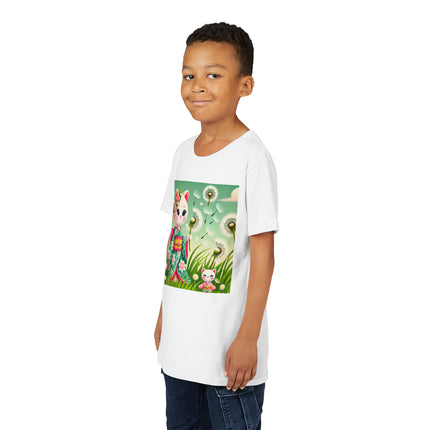 Geisha Kitten and the Dandelion Wish Youth Short Sleeve Tee