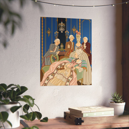 🌹👑 The Dangerous Liaisons Salon Matte Vertical Poster – George Barbier Rococo Elegance