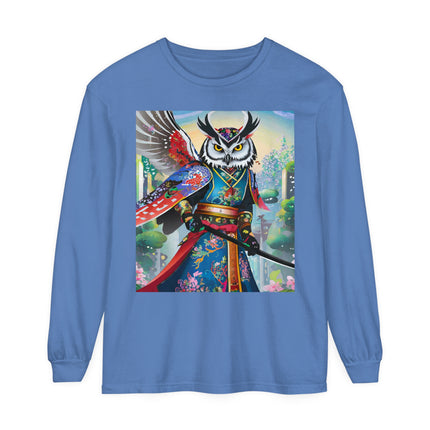 Cyberpunk Samurai Owl Long Sleeve T-Shirt