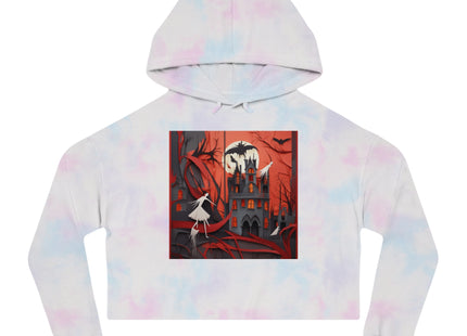 Halloween Night Scene Women’s Cropped Hooded Sweatshirt