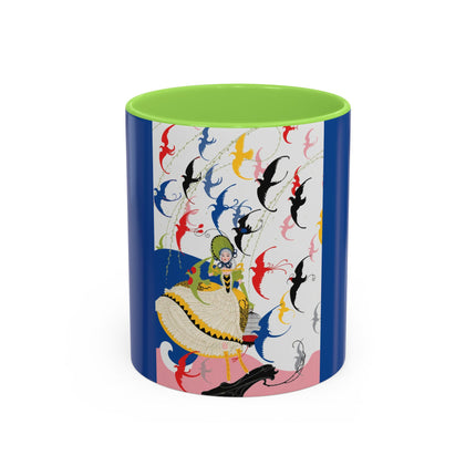 Flight of the Songbirds Colorful Mugs – Theatrical Whimsy & Colorful Harmony