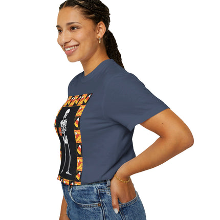 Candy Corn Skeleton Unisex Garment-Dyed T-shirt