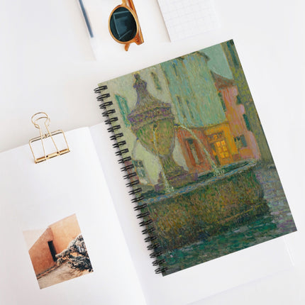La Fontaine, Saint-Paul De Vence by Henri Le Sidaner Spiral Notebook - Ruled Line