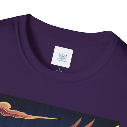 Flame-Winged Horse at Sunset Softstyle T-Shirt