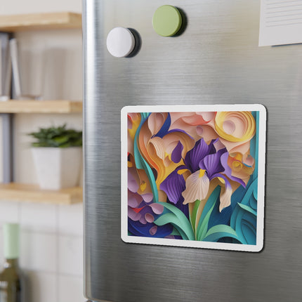 The Elegant Iris Flower Die-Cut Magnets (5 Sizes)