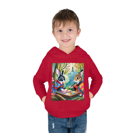 Fairy Animals Writing Wishes Toddler Pullover Fleece Hoodie