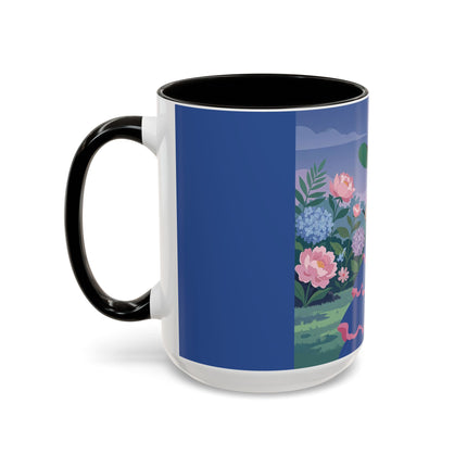 The Lady Of The Garden Stroll Colorful Mugs – Art Deco Botanical Elegance