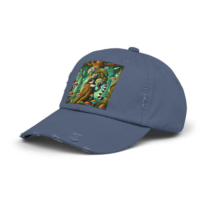Silent Stripes Unisex Distressed Cap